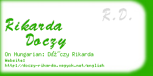 rikarda doczy business card